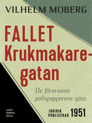cover image of Fallet Krukmakaregatan